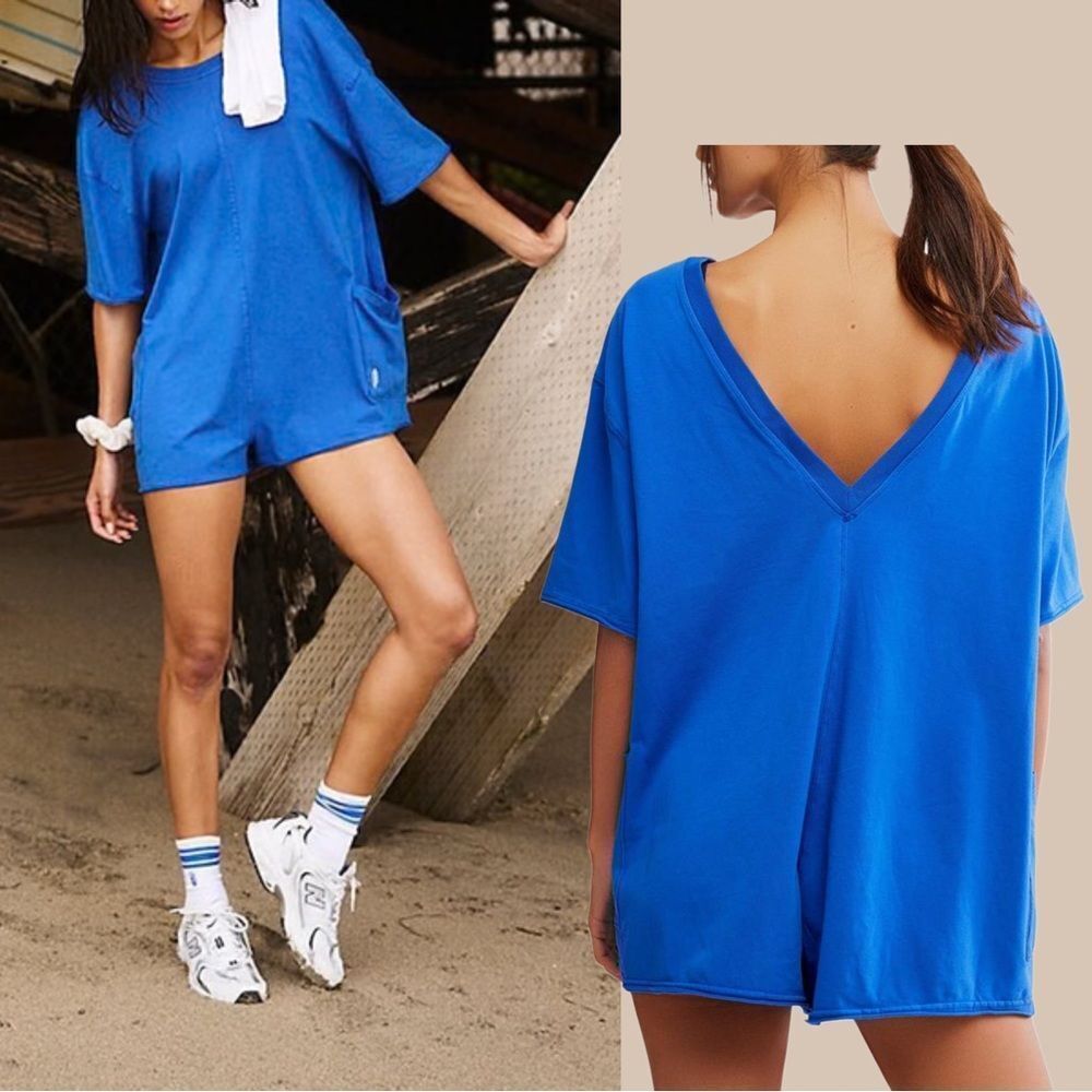 NWT FP Movement Hot Shot Tee Romper in Electric Shock - Sold Out Color!